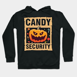 Scary Pumpkin Candy Corns Happy Halloween Day Candy Security Hoodie